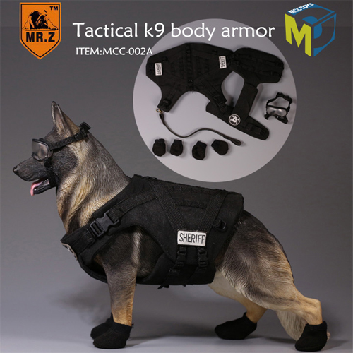 1:6 Tactical K9 body armor (BLACK) MCC-002A